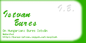 istvan bures business card